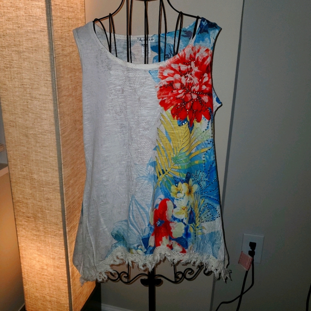 Hannah sleeveless Floral Top